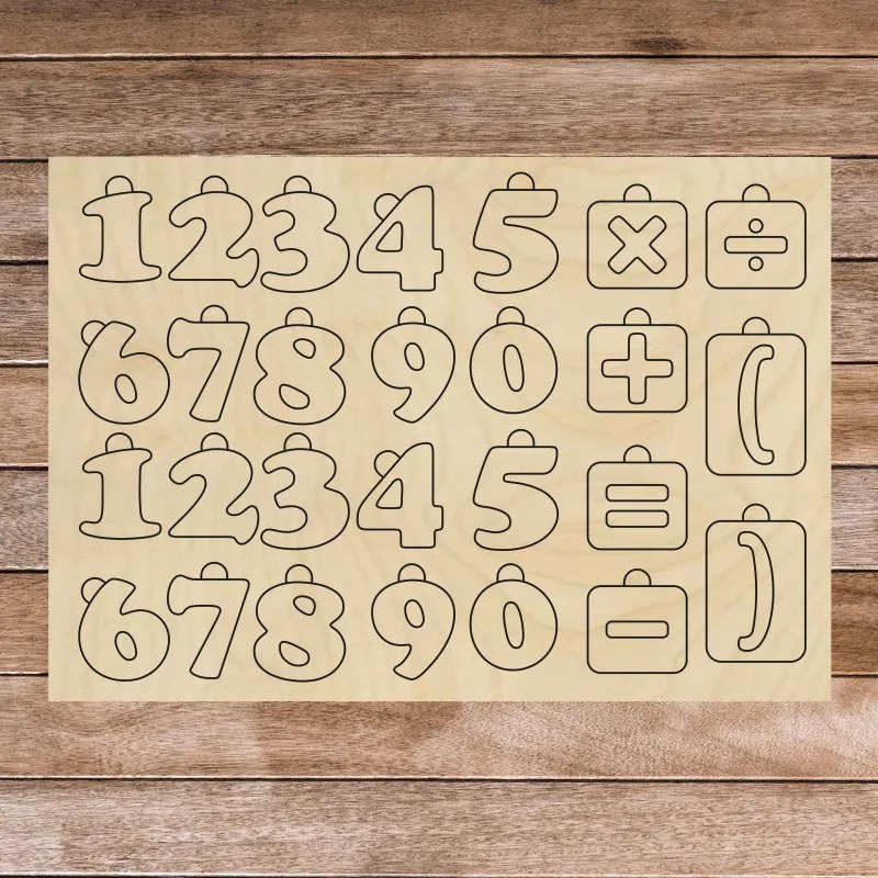 Ajutor senzorial din lemn Montessori - Matematică| SENTOP H017 Plop