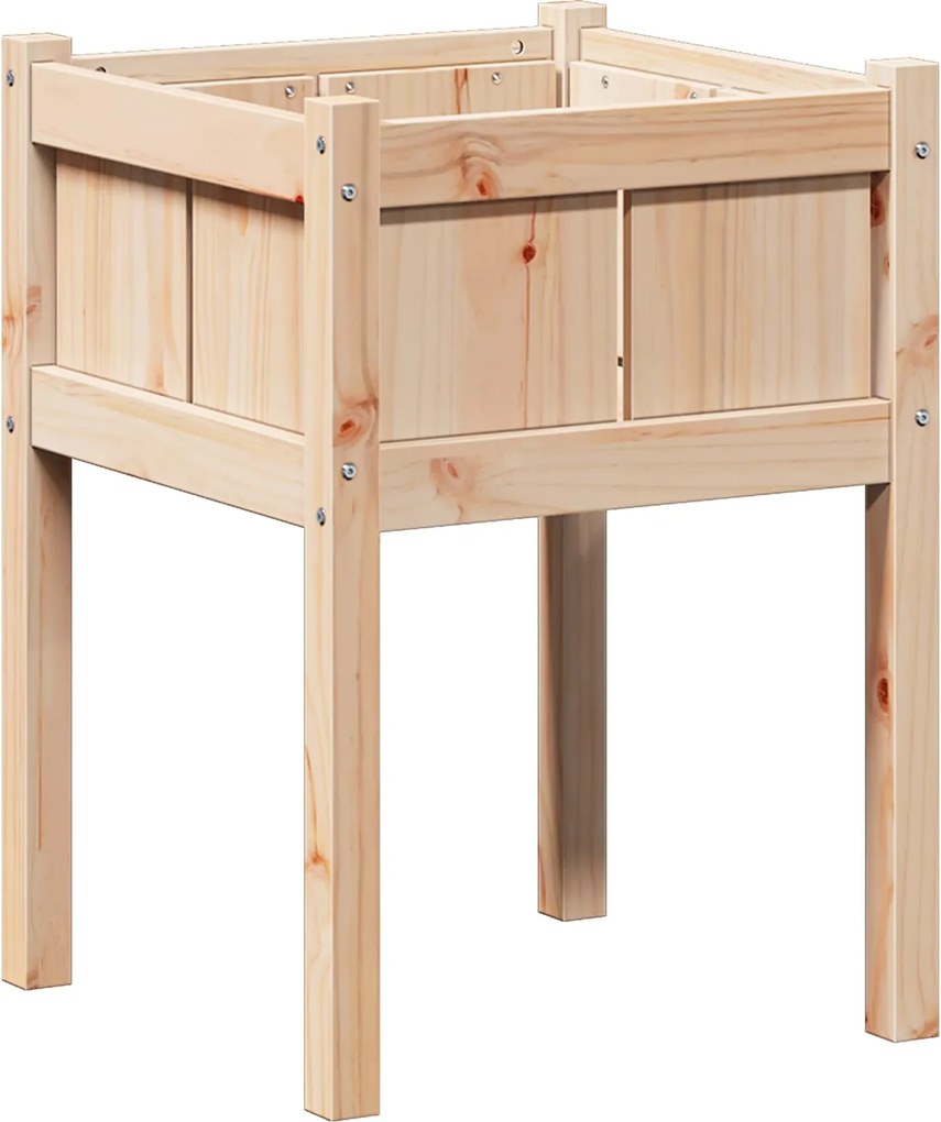 vidaXL Vază pentru Grădină Natură 50 x 50 x 70 cm Lemn de pin masiv