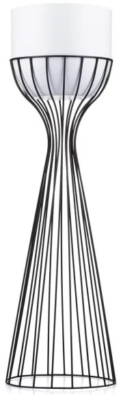 Ghiveci metalic de flori LOFT 68x20 cm negru/alb