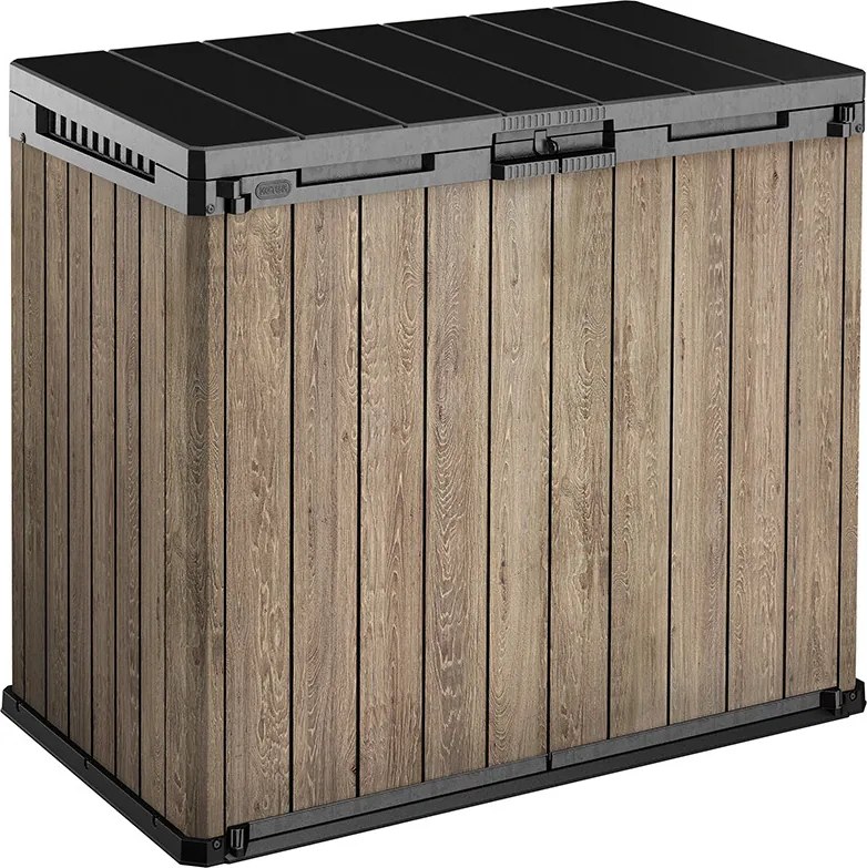 Signature store it out – container de grădină din plastic, 1150 l, din lemn de frasin