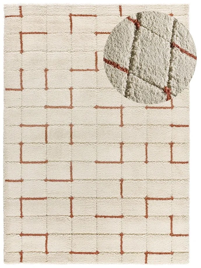 Covor cărămiziu-crem 60x120 cm Brenda – Universal
