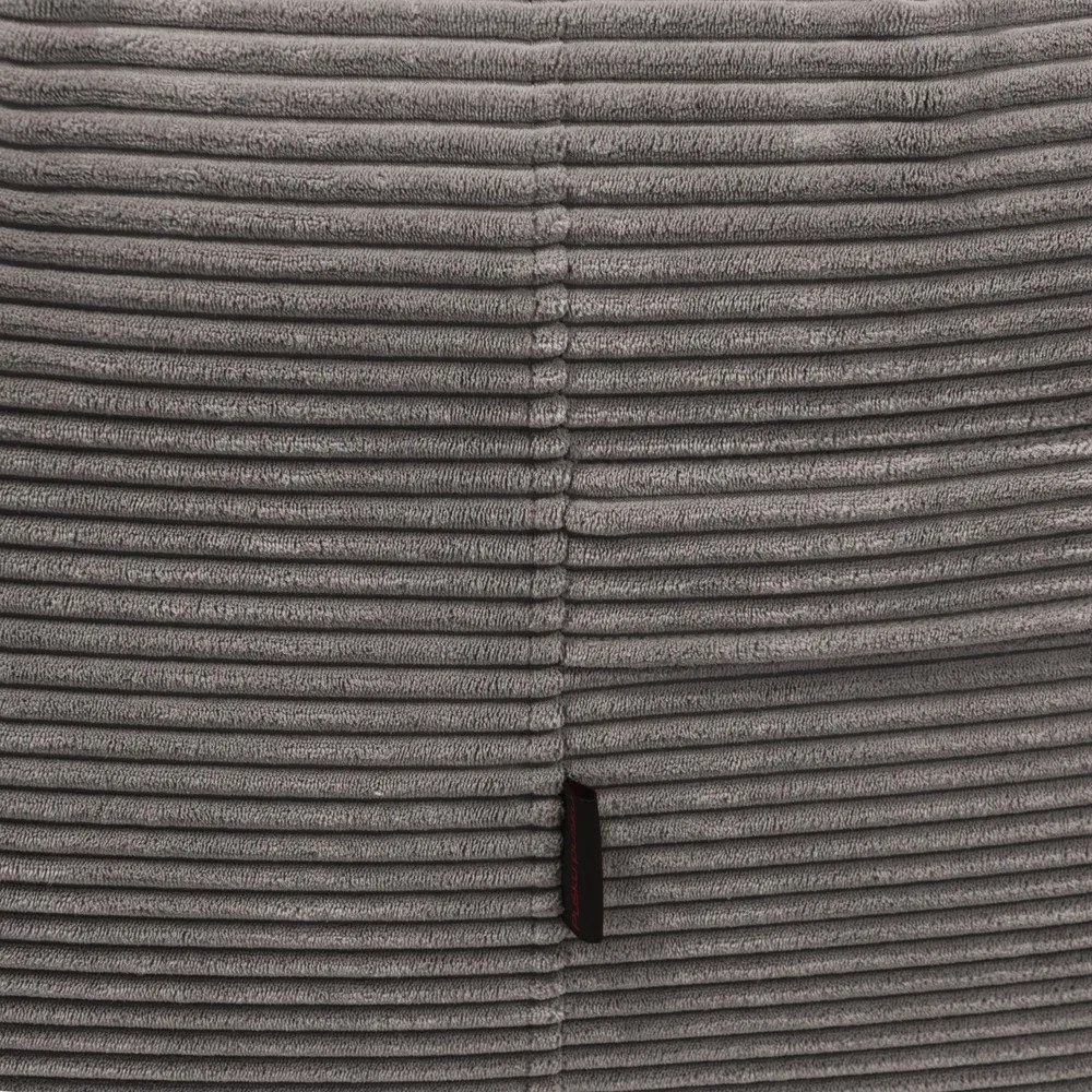 Fotoliu bean bag negru cu tapițerie din catifea reiată Roll 190 – SLOWDOWN