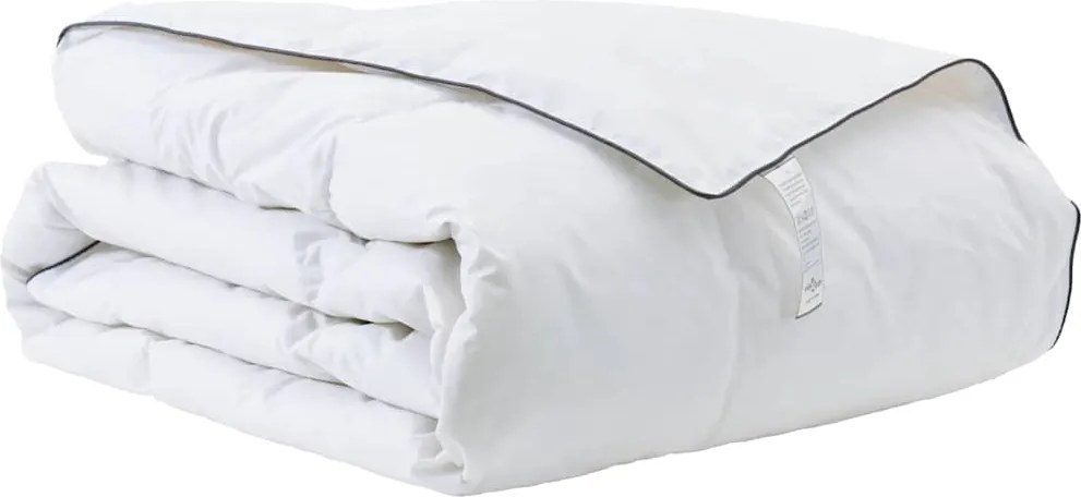 vidaXL Duvet de iarnă Alb 135 x 220 cm Pene