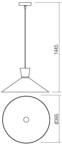 Redo 01-1462 - Lustră pe cablu KIMONO 1xE27/42W/230V negru