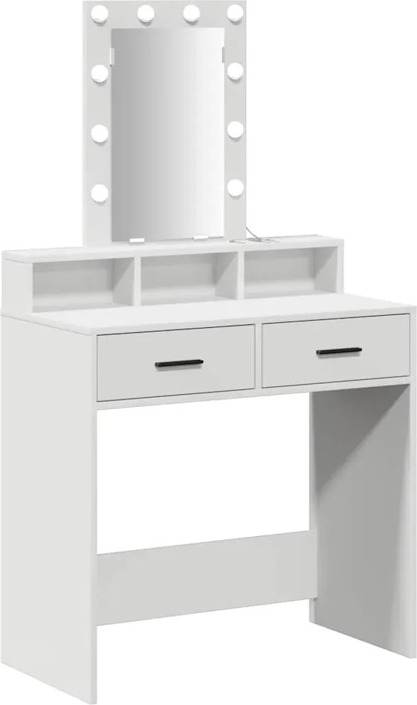 vidaXL Masă de Machiaj cu sertar Alb 79 x 41 x 140 cm Lemn compozit