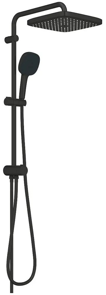 Coloana dus fara baterie Grohe Tempesta System 250 Cube, negru mat