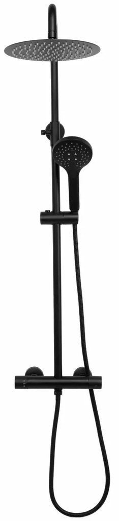 Baterie de dus cu termostat Vincent neagra