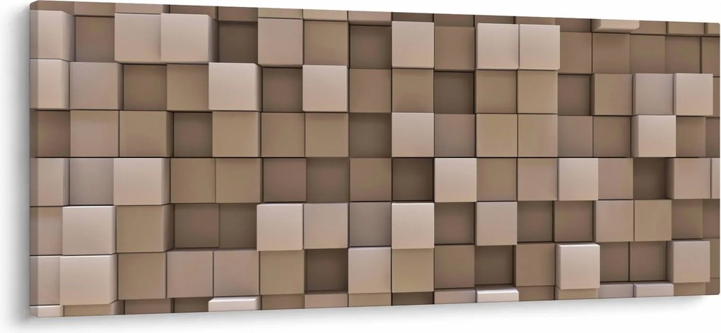 Tablou - Cuburi bej (120x50 cm)