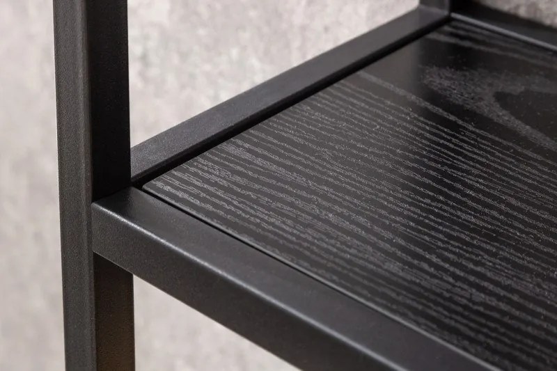 Raft design industrial Slim Line 90cm, negru