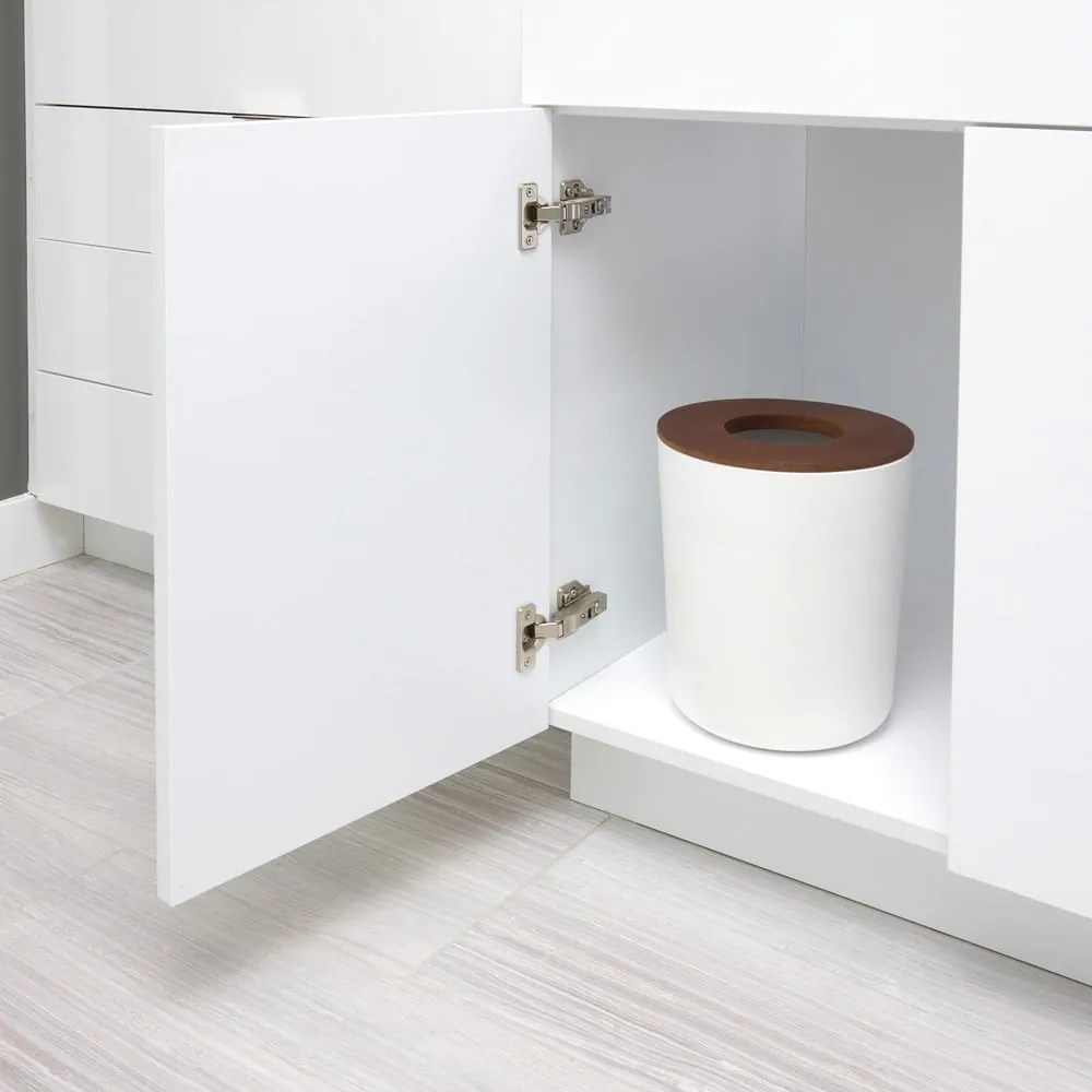 Coș de gunoi iDesign Eco Vanity, alb