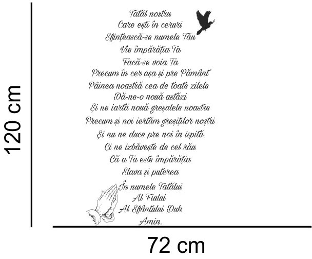 Sticker perete Tatal Nostru