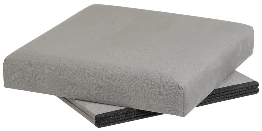 Taburet gri deschis cu tapițerie din catifea Estela – Casa Selección