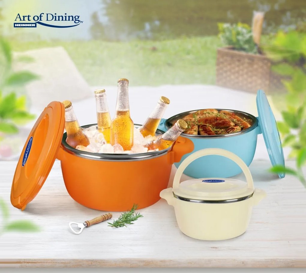 SET 3CASEROLE TERMICE 2+4+6L,BELLY ORANG