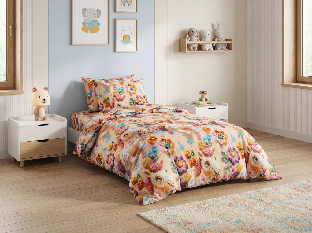 Lenjerie de pat din microfibra pentru copii PONYBLOOM colorata Dimensiune lenjerie de pat: 70 x 80 cm | 140 x 200 cm