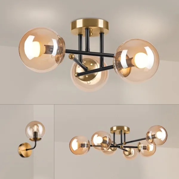 Brilagi - Plafonier aplicat MALIVA 3xE14/15W/230V auriu