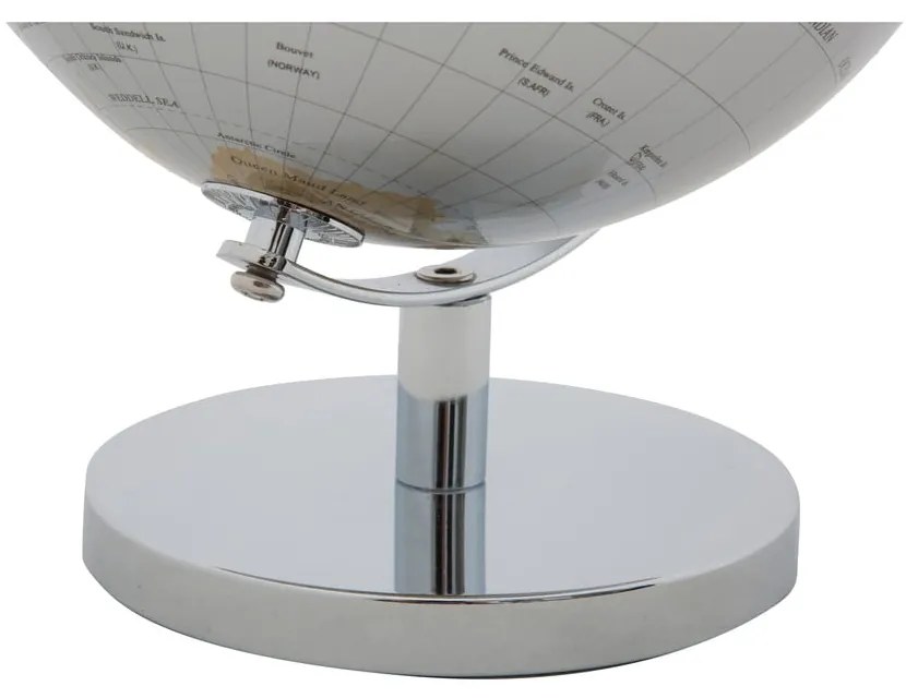 Decorațiune pentru masă Mauro Ferretti Globe, înălțime 28 cm, argintiu-auriu