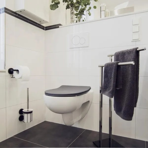 WENKO 23828100-Capac WC SEDILO 45,2x36,2 cm gri/argintiu