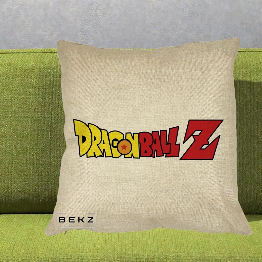 Perna Personalizata Dragon Ball Z Clasic, 40x40 cm, Crem, Husa Detasabila, Perna Inclusa, BEKZ®
