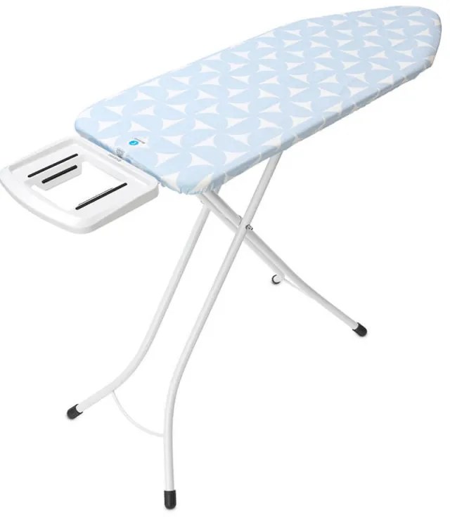 Masa de calcat Brabantia C 1005620, 124x45 cm, 7 pozitii de reglare, Suport fier de calcat, Albastru deschis
