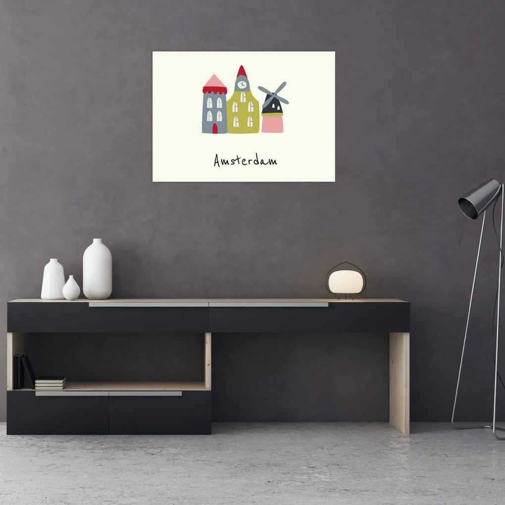 Tablou pe sticlă - Orașe din Europa N⁰4 (70x50 cm)