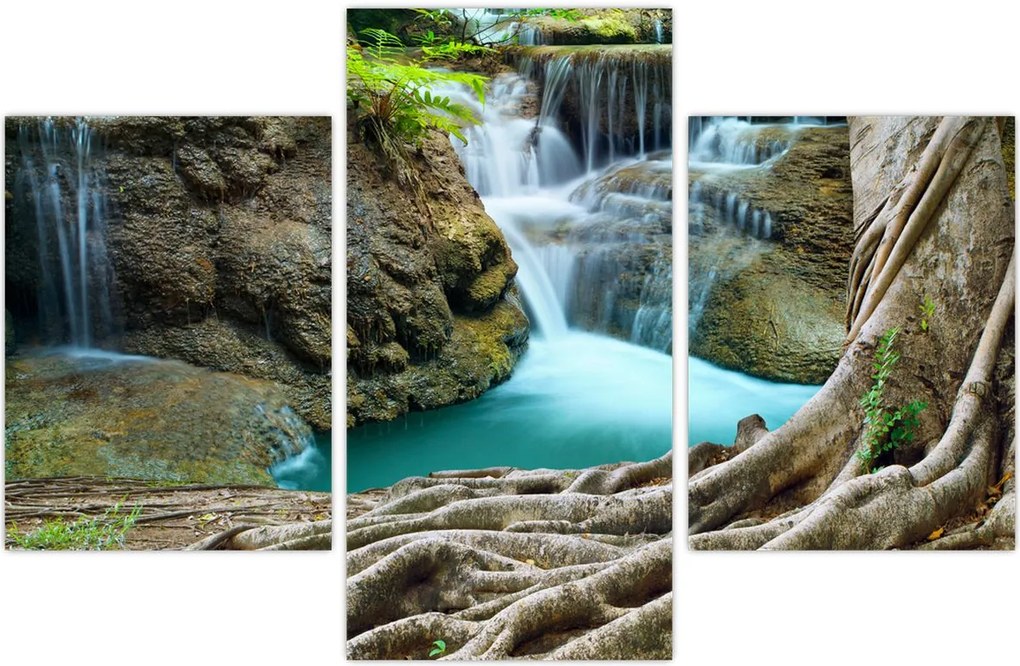 Tablou - Râu cu cascade (90x60 cm)