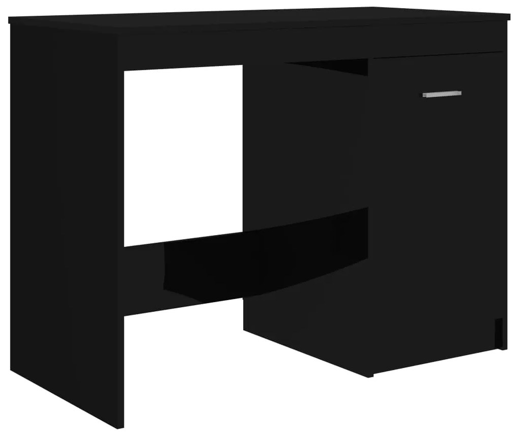 801803 vidaXL Birou, negru extralucios, 100 x 50 x 76 cm, PAL