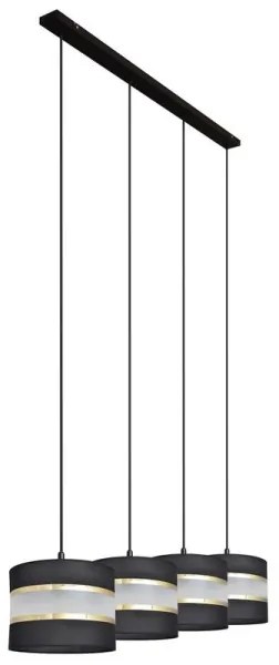 Lustră pe cablu HELEN 4xE27/15W/230V neagră/aurie