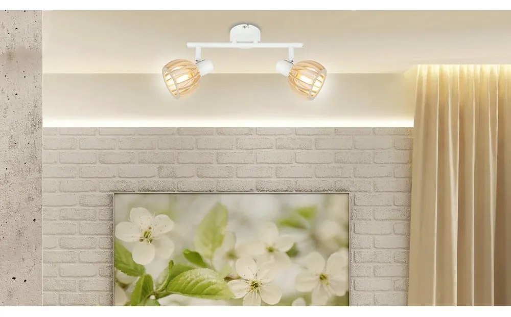 Plafonieră albă-în culoare naturală ø 10 cm Atarri – Candellux Lighting