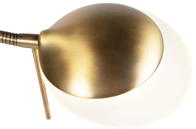 Lampă de podea modernă bronz cu LED și dimmer - Lexus