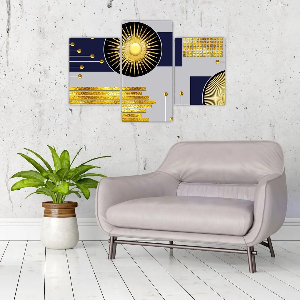 Tablou - Cercuri aurii (90x60 cm)