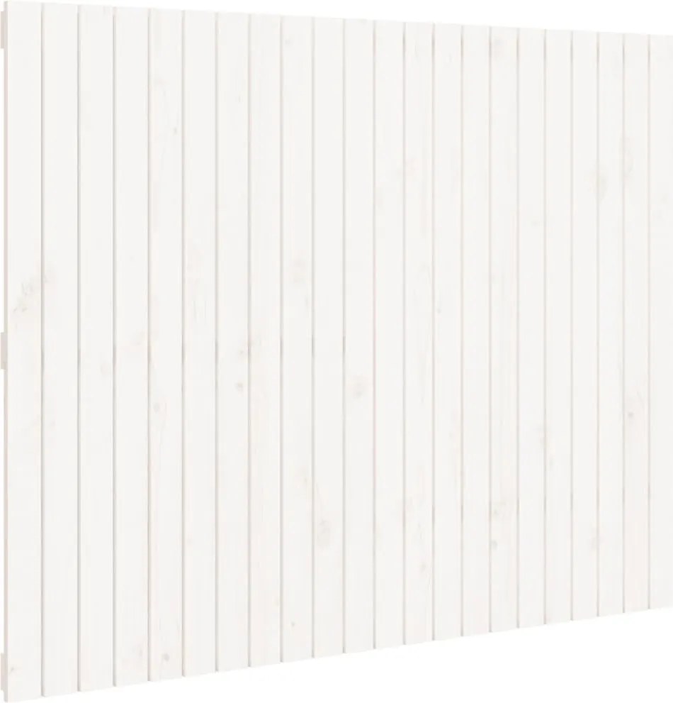 vidaXL Tăblie de pat pentru perete, alb, 140x3x110 cm, lemn masiv pin