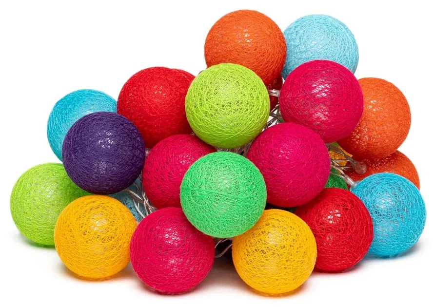 Ghirlandă luminoasă cu becuri LED Luuka, 30 lumini, multicolor