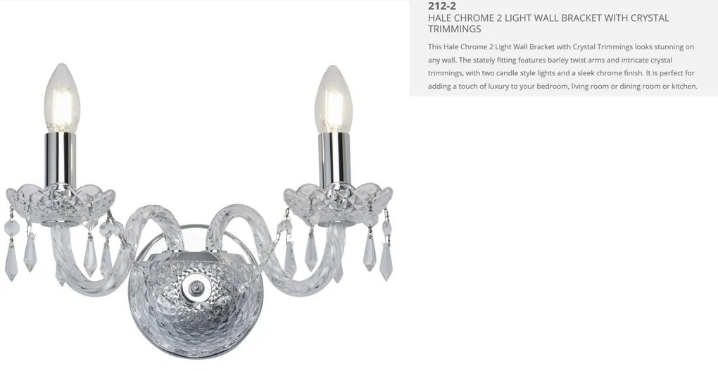 Aplica de perete eleganta design clasic Hale 212-2 SRT