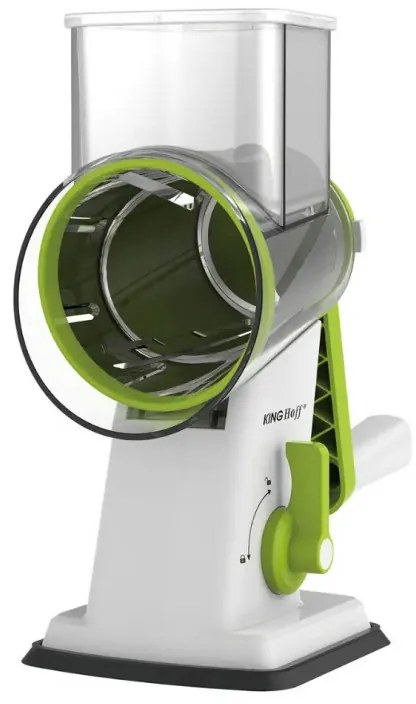 Răzătoare manuală cu 3 atașamente Kinghoff KH 1960, oțel inoxidabil, alb/verde