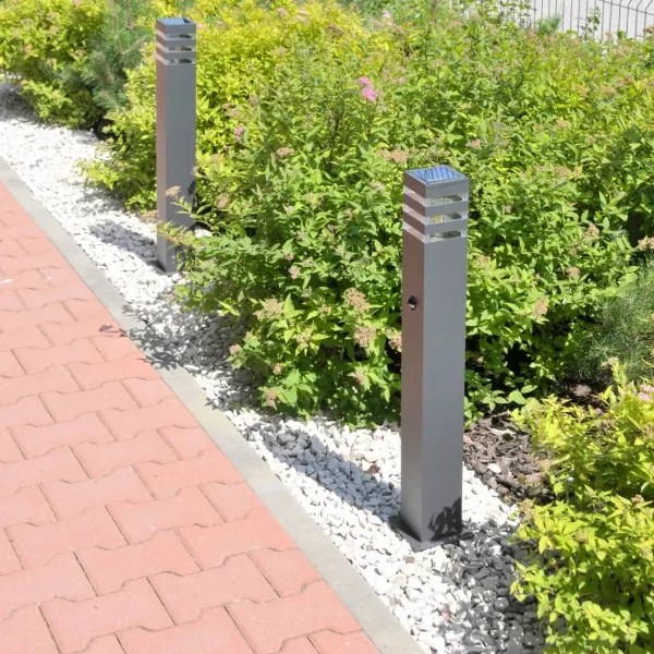 Lampă exterior TEKSAS cu senzor 1xE27/12W/230V IP44, 74 cm, antracit