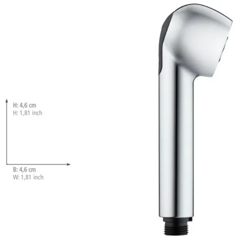 WENKO 25118100 - Cap de duș, Sistem de economisire a apei, 4,6 x 4,6 cm, cromat