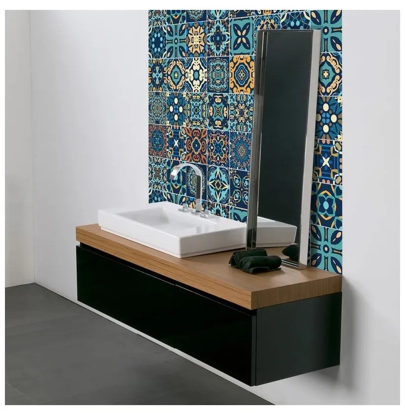 Set 9 autocolante perete Ambiance Dizier, 10 x 10 cm