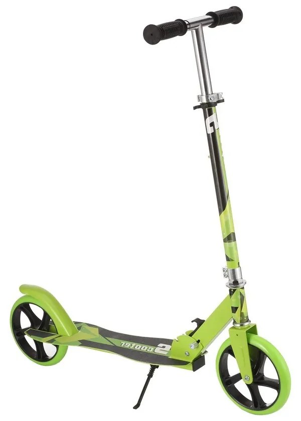 Trotineta copii si adolescenti NOVOKIDS™ Storm EVO PRO, Maxim 100 kg, Functie Super Brake, Maner reglabil pe inaltime, Diametru roata 200 mm, Verde