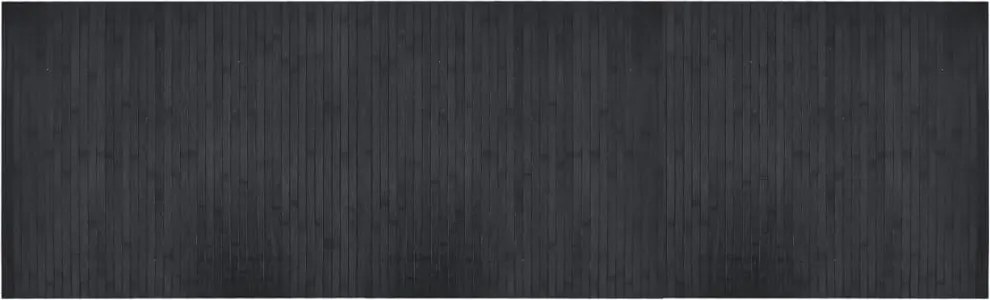 vidaXL Covor dreptunghiular, gri, 60x200 cm, bambus