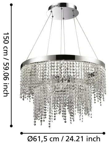 Eglo 39281 - LED Lustră ANTELAO LED/45W/230V