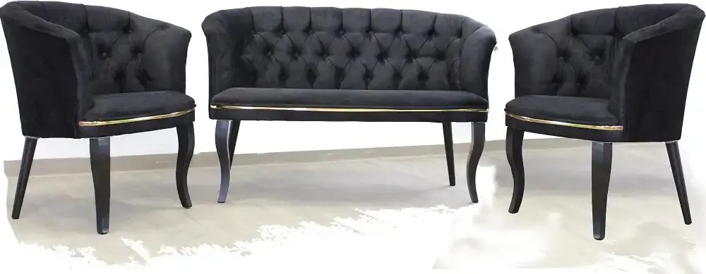 Fotoliu Milano, negru, picioare negru, Homs