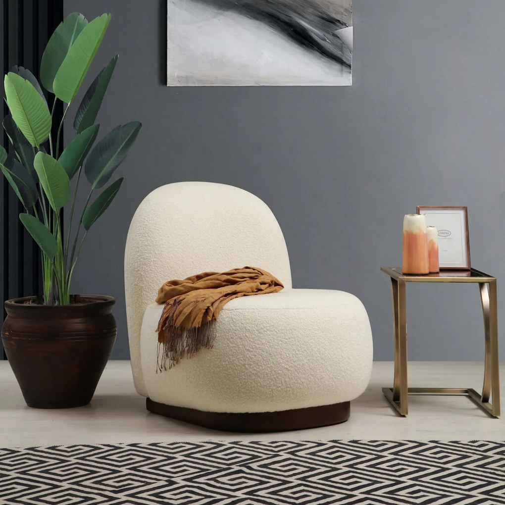 Scaun Tina Bouclet White