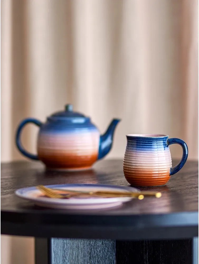 Căni albastre/portocalii 4 buc. din ceramică 200 ml Tatum – Bloomingville