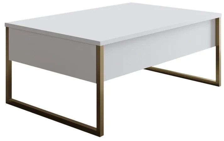 Set de mobilier pentru living Luxe, Alb- Auriu