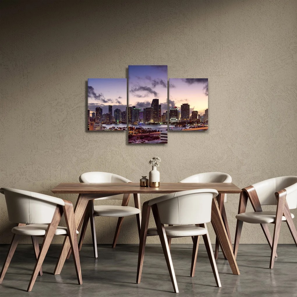 Tablou cu - metropolă cu zgârăie nori (90x60 cm)