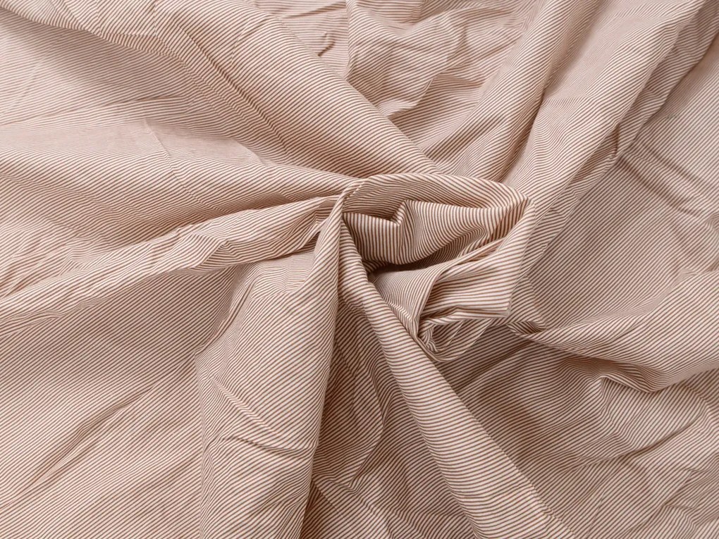 Cearsaf de pat din bumbac cu elastic Culoare maro, LINE 90 x 200 cm