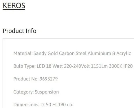Lustra cu 3 pendule LED design modern KEROS