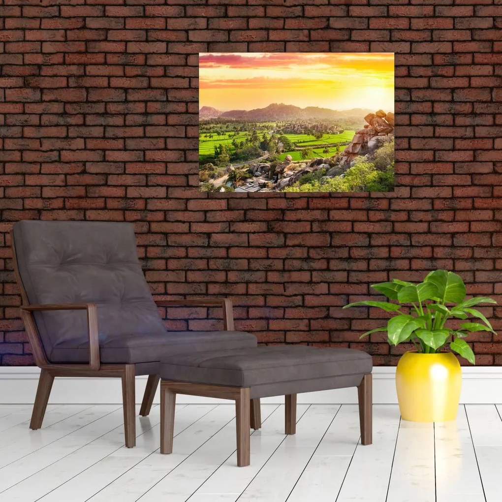 Tablou cu valea Hampi în India (70x50 cm)