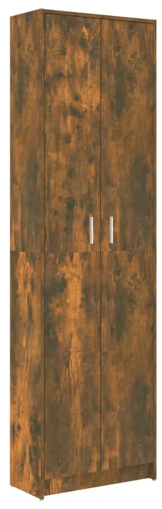 815516 vidaXL Șifonier de hol, stejar fumuriu, 55x25x189 cm, lemn prelucrat