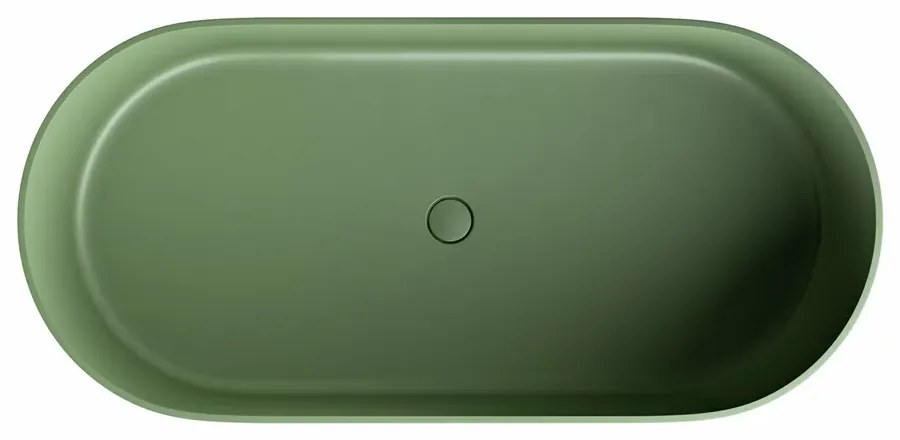 Cada freestanding compozit, verde mat, 180x76 cm, Foglia Terra Verde